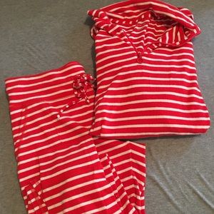Red and white stripped PJ set from Aerie